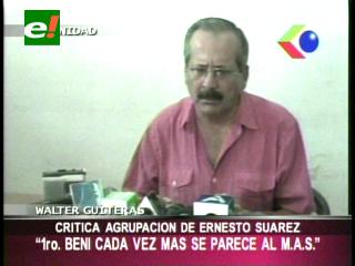 Walter Guiteras compara a Primero el Beni con el MAS, Suárez no