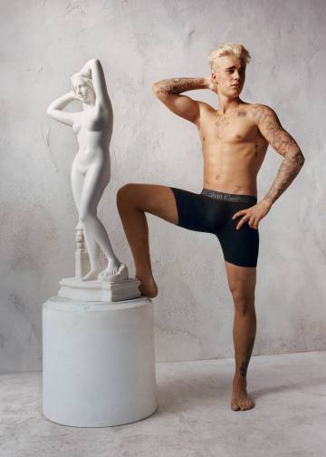 El cantante, imagen de Calvin Klein.