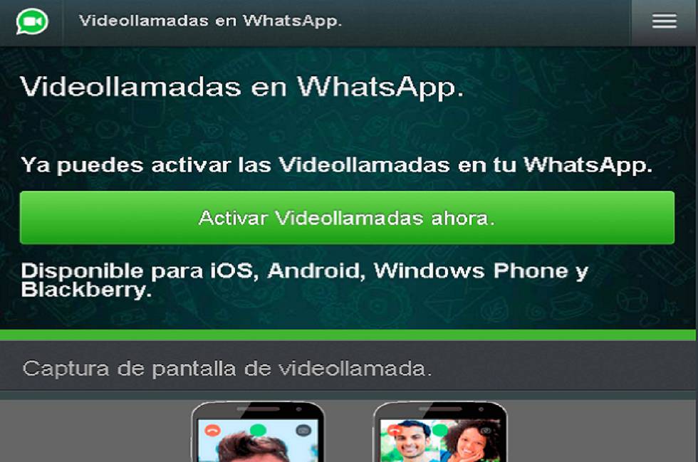 Whatsapp videollamadas