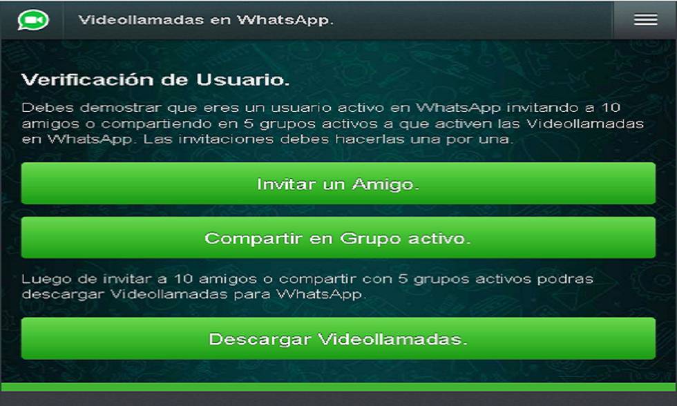Fraude en un supuesto servicio de videollamadas para Whatsapp