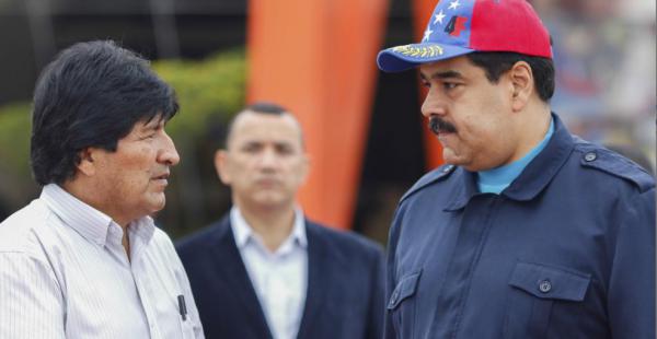 El presidente Evo Morales se reunión con su par venezolano, Nicolás Maduro