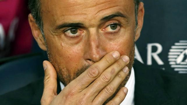 Luis Enrique tiene que conseguir solo victorias para coronarse campeón con su equipo. Foto:Reuters %image_alt%