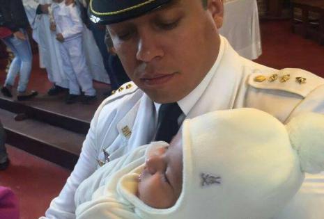 Pablo Javier Montero, el papá, se derritió por su pequeño bombón