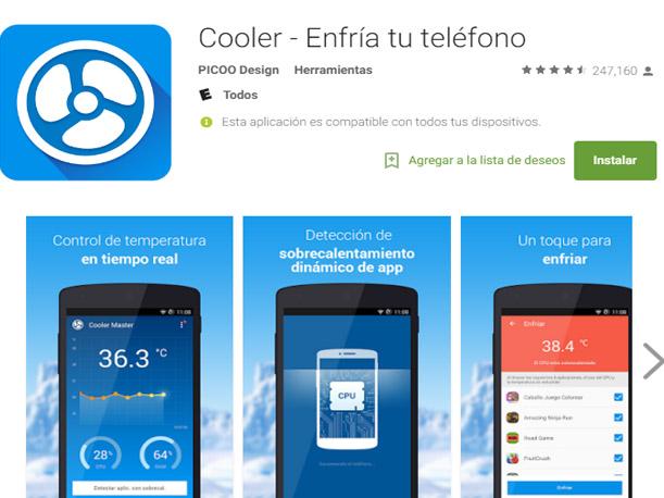 En la Google Play hay muchas aplicaciones para saber y bajar la temperatura de tu smartphone. (Foto: Captura)
