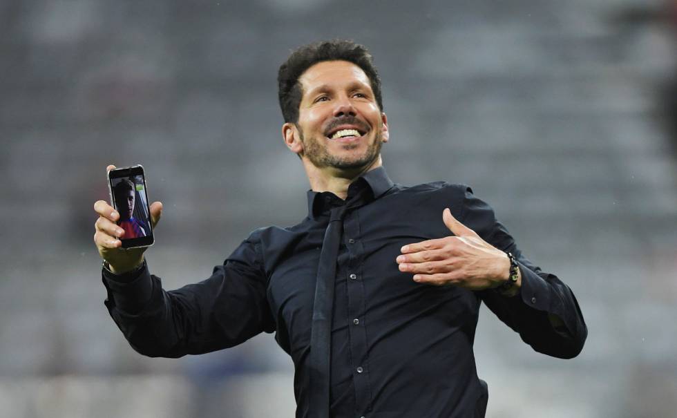 Simeone, tras el partido.