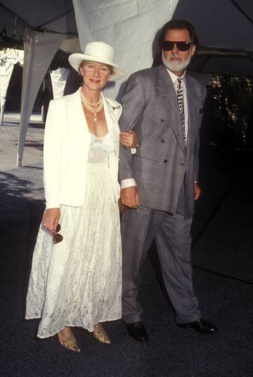 Helen Mirren y su marido, Taylor Kackford, en Los Ángeles en 1993.