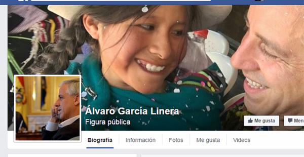 Álvaro García Linera ya tiene una cuenta en Facebook