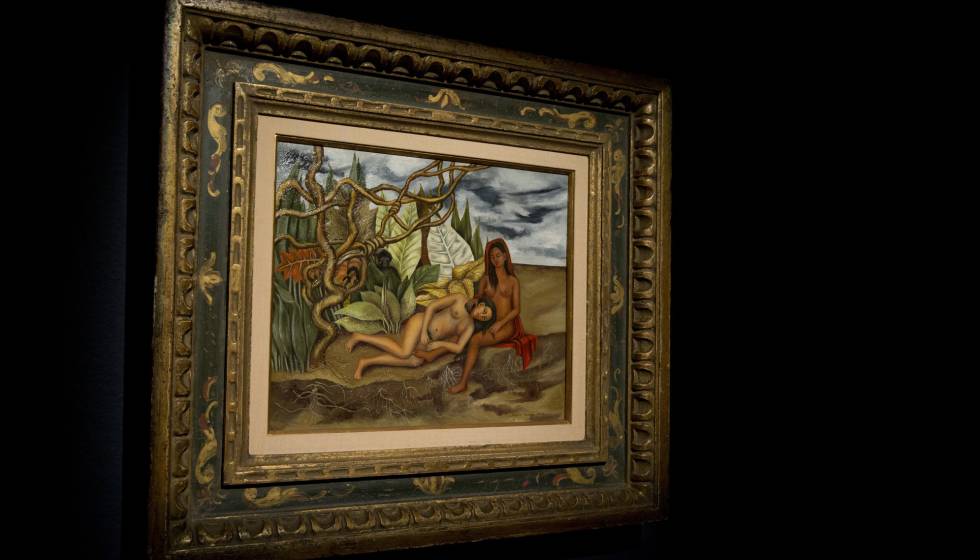 El cuadro de Kahlo, 'Dos desnudos en el bosque', en Christie's.