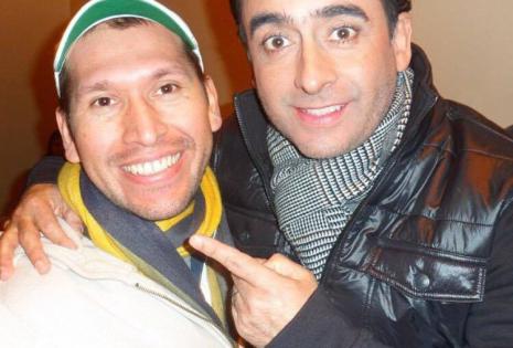 Junto a Adal Ramones