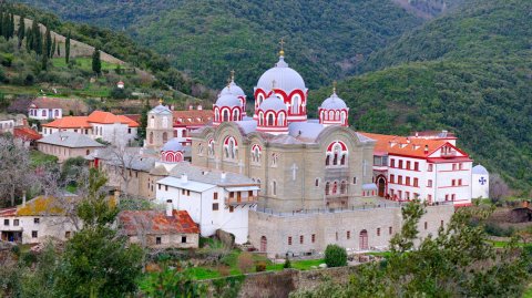 Uno de los 20 monasterios erigidos en Monte Athos.