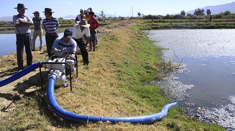 Agua que ingresará a la planta de tratamiento que se inauguró la semana pasada en Punata. | Los Tiempos