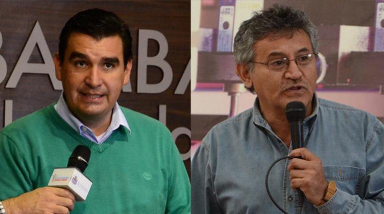 El alcalde, José María Leyes y el Gobernador, Iván Canelas. | Archivo