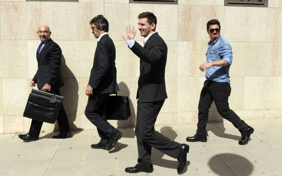 Leo Messi en el juzgado de Gavà en 2013.