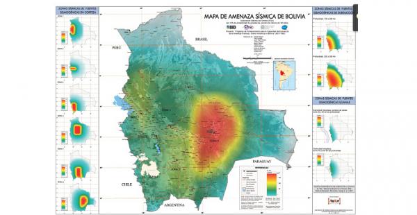 Mapa de Amenaza Sismológica en Bolivia elaborado por el Observatorio San Calixto