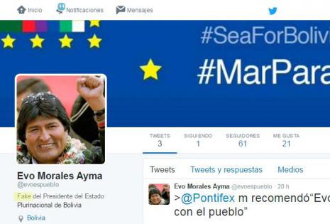 Cuenta falsa Evo Morales