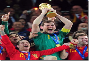 Télam Johannesburgo 11/07/2010 
España venció a  Holanda 1 a 0 y se consagró Campeon del Mundo en el estadio Soccer City, de Johannesburgo. Foto: Juan Roleri/enviado especial/Télam/cf