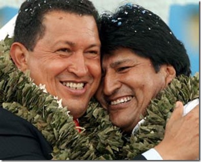 Hugo Chavez   Evo Morales
