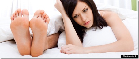 young upset couple lying in a bed, having conflict problem. sad woman face on pillow negative emotions concept and man feet; Shutterstock ID 96774934; PO: The Huffington Post; Job: The Huffington Post; Client: The Huffington Post; Other: The Huffington Post
