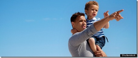Dad pointing something to his little son outdoors; Shutterstock ID 116277622; PO: The Huffington Post; Job: The Huffington Post; Client: The Huffington Post; Other: The Huffington Post