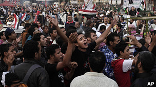 protesta en la plaza Tahrir