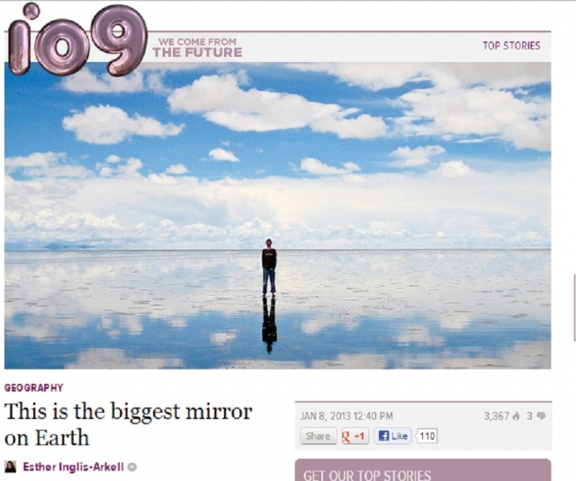 Según científicos, el Salar de Uyuni es el “mayor espejo del mundo”