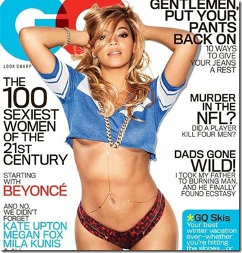 La cantante Beyoncé Knowles en un posado sexy para la revista GQ