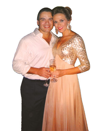 La exmodelo Lorena Villalobos y su esposo Ernesto Justiniano