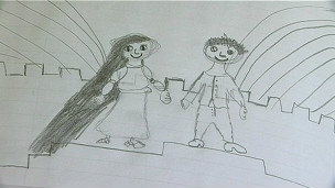 Algunas veces los colegiales deciden ilustrar sus historias en casa.