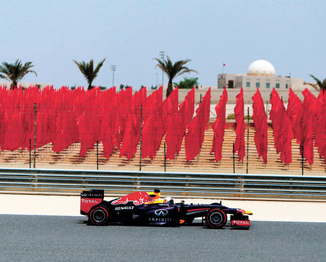 Campeón. La máquina de Sebastian Vettel, líder del mundial de Fórmula Uno.