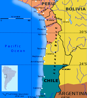 Así eran las fronteras de Bolivia y Perú antes de perder la Guerra del Pacífico. (foto: Wikipedia)