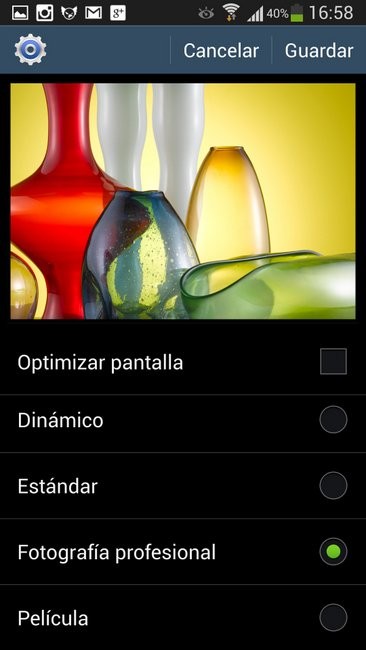 modos pantalla Galaxy S4