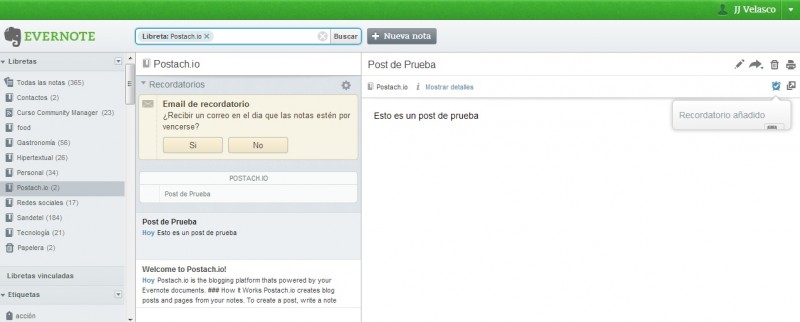 Evernote Reminders