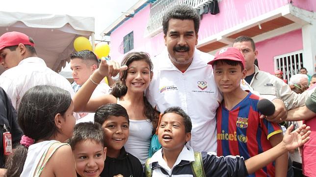 Imagen del presidente venezolano, Nicolás Maduro en Miraflores