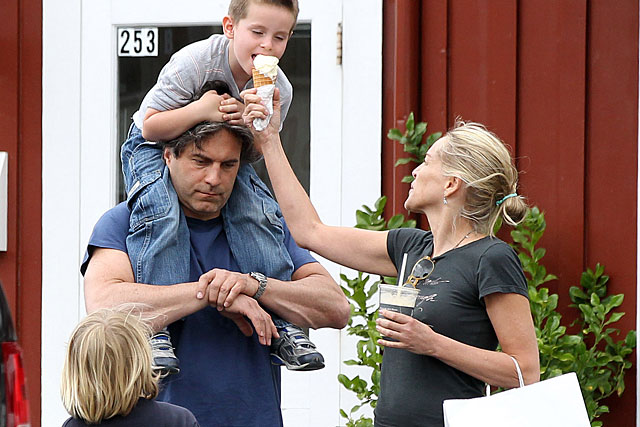 sharon stone con sus hijos Laird y Quinn