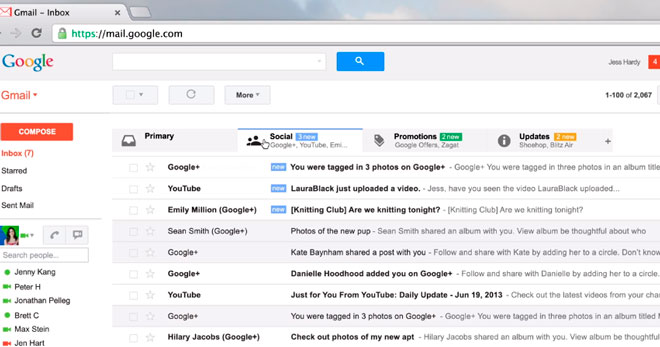 Versión Web de Gmail