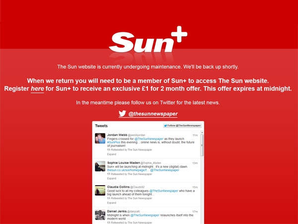 Finalmente "The Sun" le dice adiós a su versión gratuita online