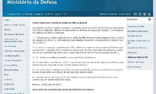 Ministerio de Defensa del Brasil confirma incidente con avión de Amorim