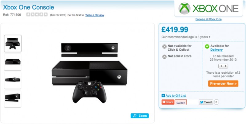 lanzamiento de Xbox One