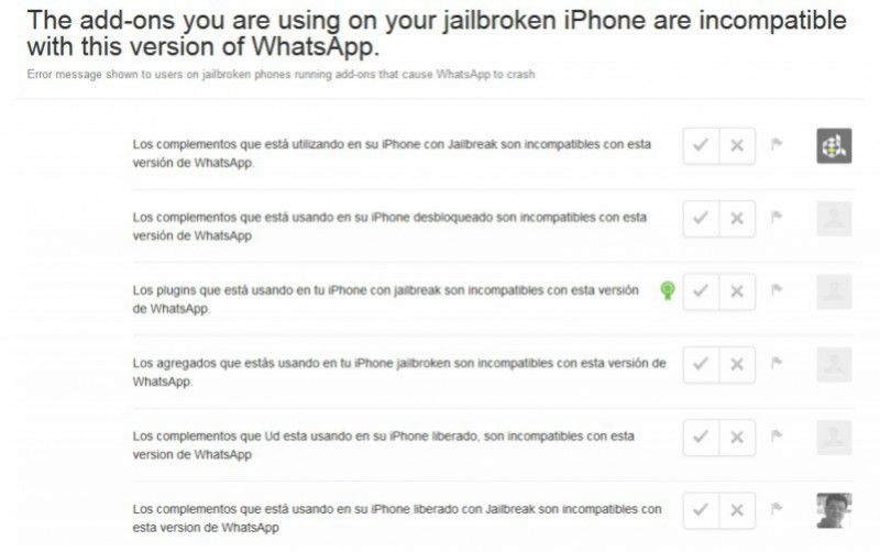 whatsapp en iphone con jailbreak