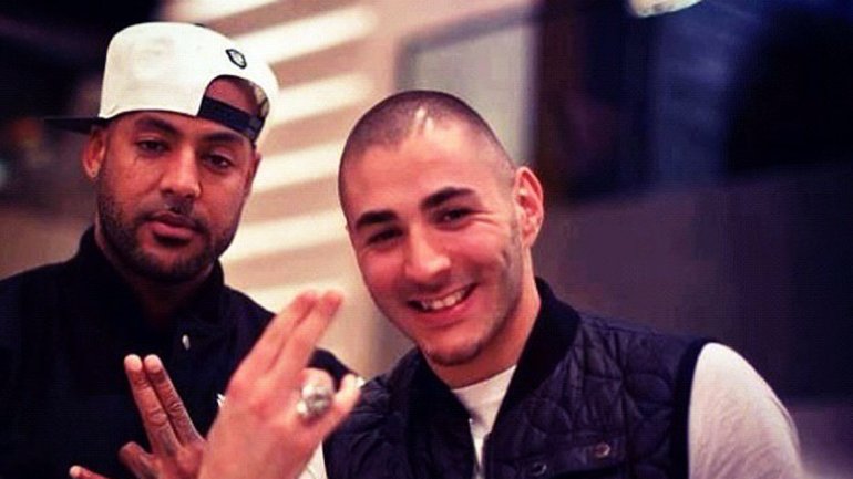 Benzema con su amigo rapero Booba.