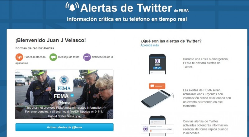 Altertas de Twitter - Twitter alerts