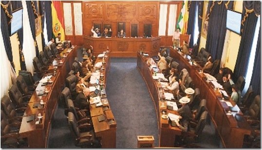 LA PAZ-31-07-13- La Cámara de Senadores aprobó en detalle la nueva Ley Financial. 