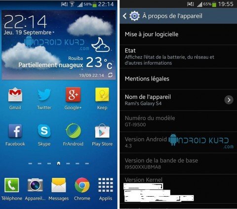 Pantallas Android 4.3 Galaxy S4.