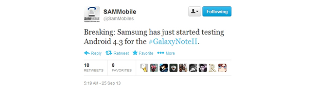 tweet sammobile samsung galaxy note 2