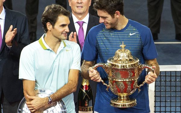 Del Potro le volvió a ganar a Federer y retuvo el título de Basilea