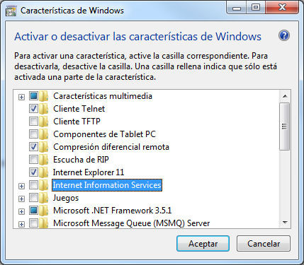 Características de Windows