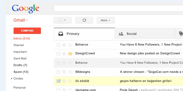 Gmail UI