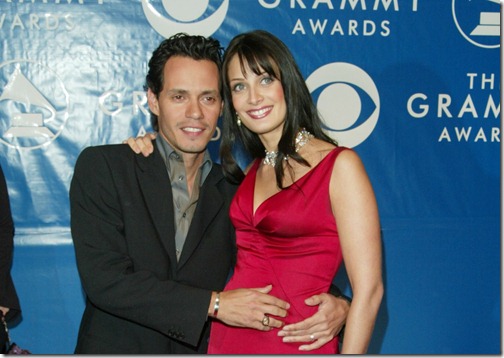 NEW YORK - FEBRUARY 23:  Marc Anthony and his wife Dayanara Torres attend the 45th Annual Grammy Awards at Madison Square Garden on February 23, 2003 in New York City.  (Photo by Evan Agostini/Getty Images)