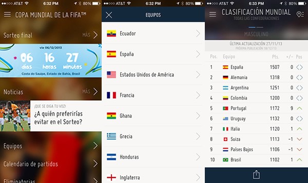 La FIFA publica una aplicación oficial para iOS y Android en anticipación al Mundial 2014