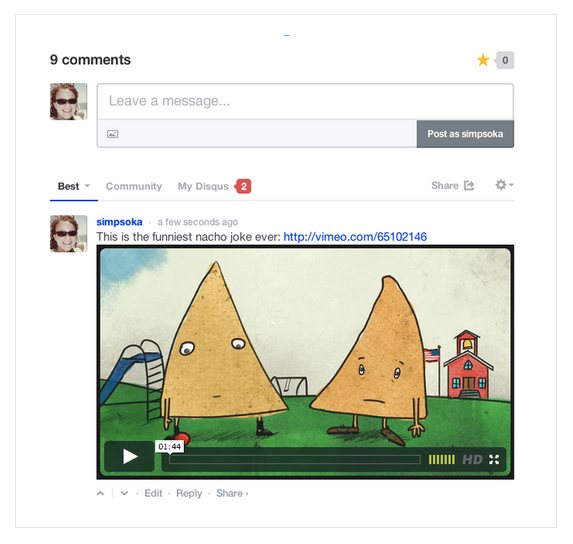 multimedia en disqus